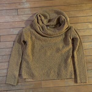 SO Women's Cowl Neck Sweater - Warm Brown